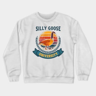 SILLY GOOSE UNIVERSITY TREND POPULAR VINTAGE MEME Crewneck Sweatshirt